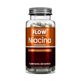 Niacina 90 cápsulas de 500 mg FLOW Vitamina B3 Niacinamida