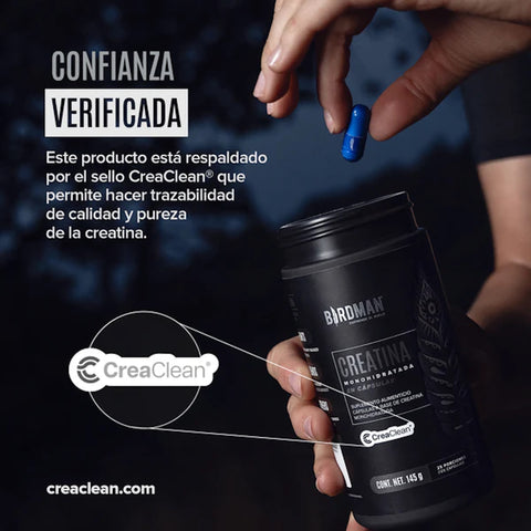 Creatina Monohidratada 125 cápsulas Birdman