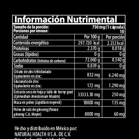 ProYectile+ 120 cáps y 2 carteras de 10 caps Missile Natural Health