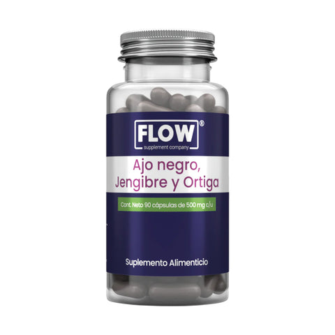 Ajo Negro Jengibre y Ortiga 90 cápsulas Flow