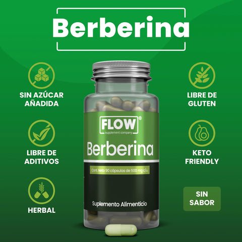 Berberina 500 mg 90 cápsulas FLOW
