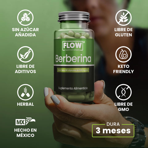 Berberina 500 mg 90 cápsulas FLOW