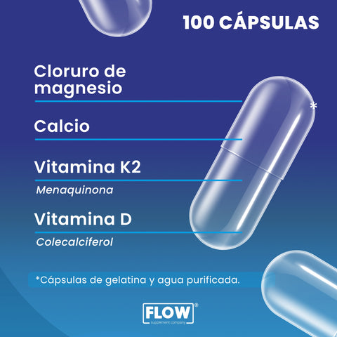 Cloruro de Magnesio 100 cápsulas Flow