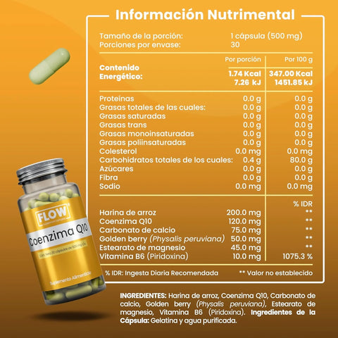 Coenzima Q10 30 cápsulas Flow