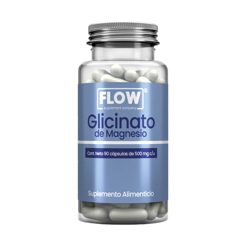 Glicinato de Magnesio de 500 mg 90 cápsulas FLOW