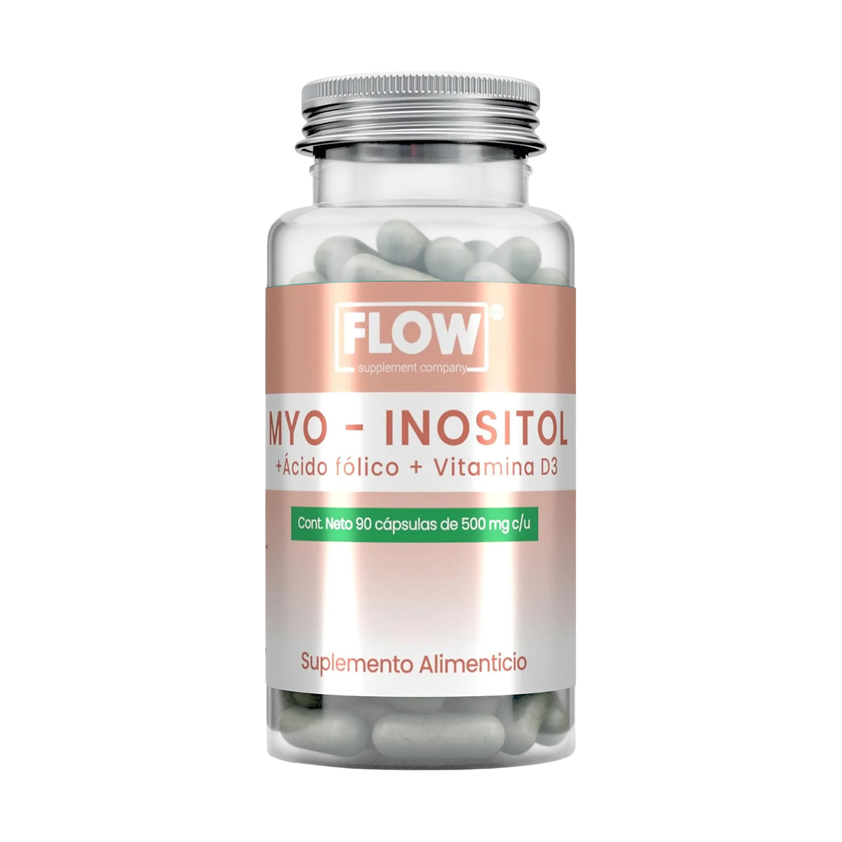 Myo Inositol 90 cápsulas 500 mg FLOW