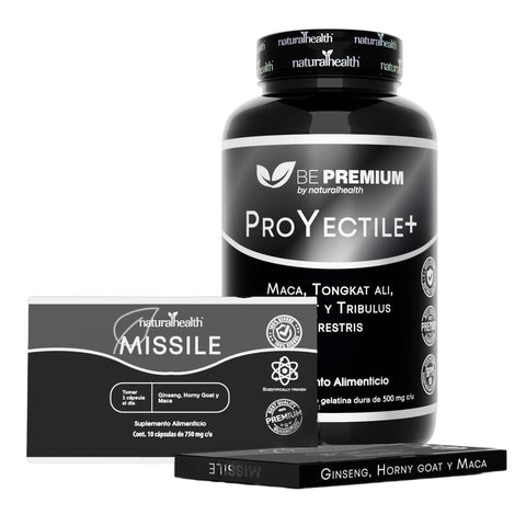 ProYectile+ 120 cáps y 2 carteras de 10 caps Missile Natural Health