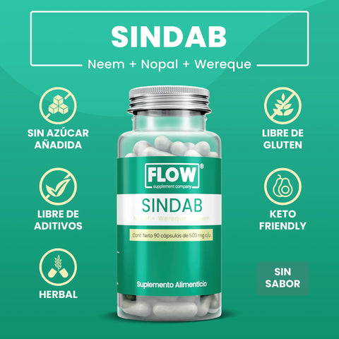 Nopal Wereke Neem 90 capsulas SINDAB Flow