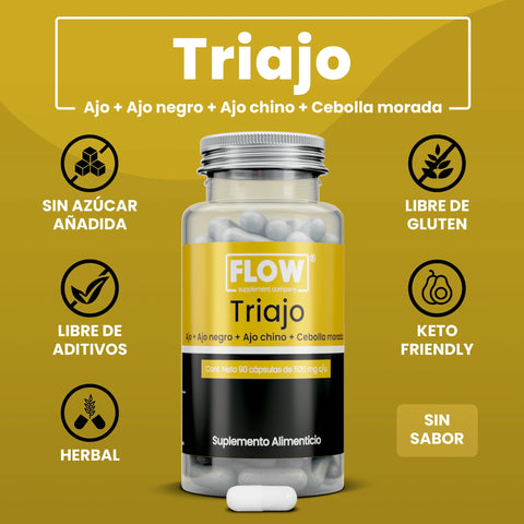 Ajo Negro Ajo Chino Ajo Y Cebolla 90 Cápsulas Flow