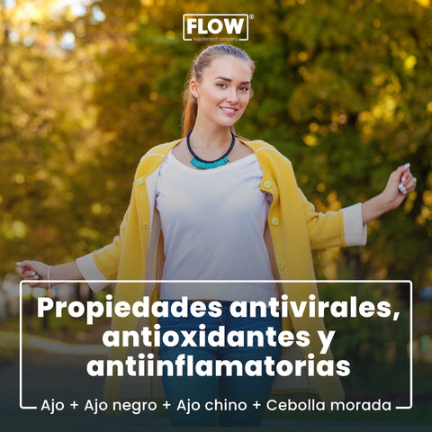 Ajo Negro Ajo Chino Ajo Y Cebolla 90 Cápsulas Flow