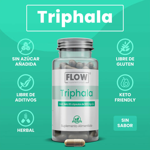 Triphala 60 cápsulas Flow