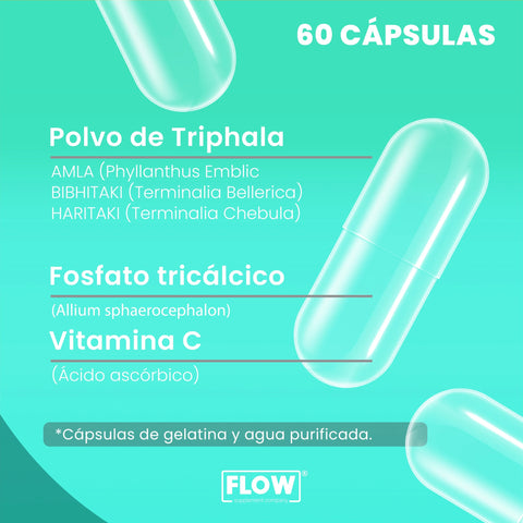 Triphala 60 cápsulas Flow