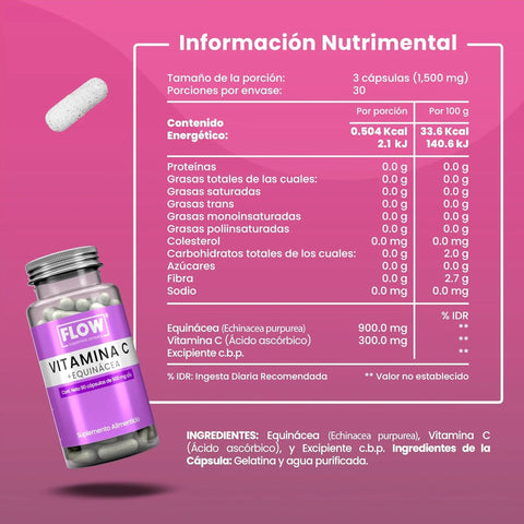 Vitamina C Equinacea 90 cápsulas