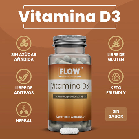 Vitamina D3 30 cápsulas Flow