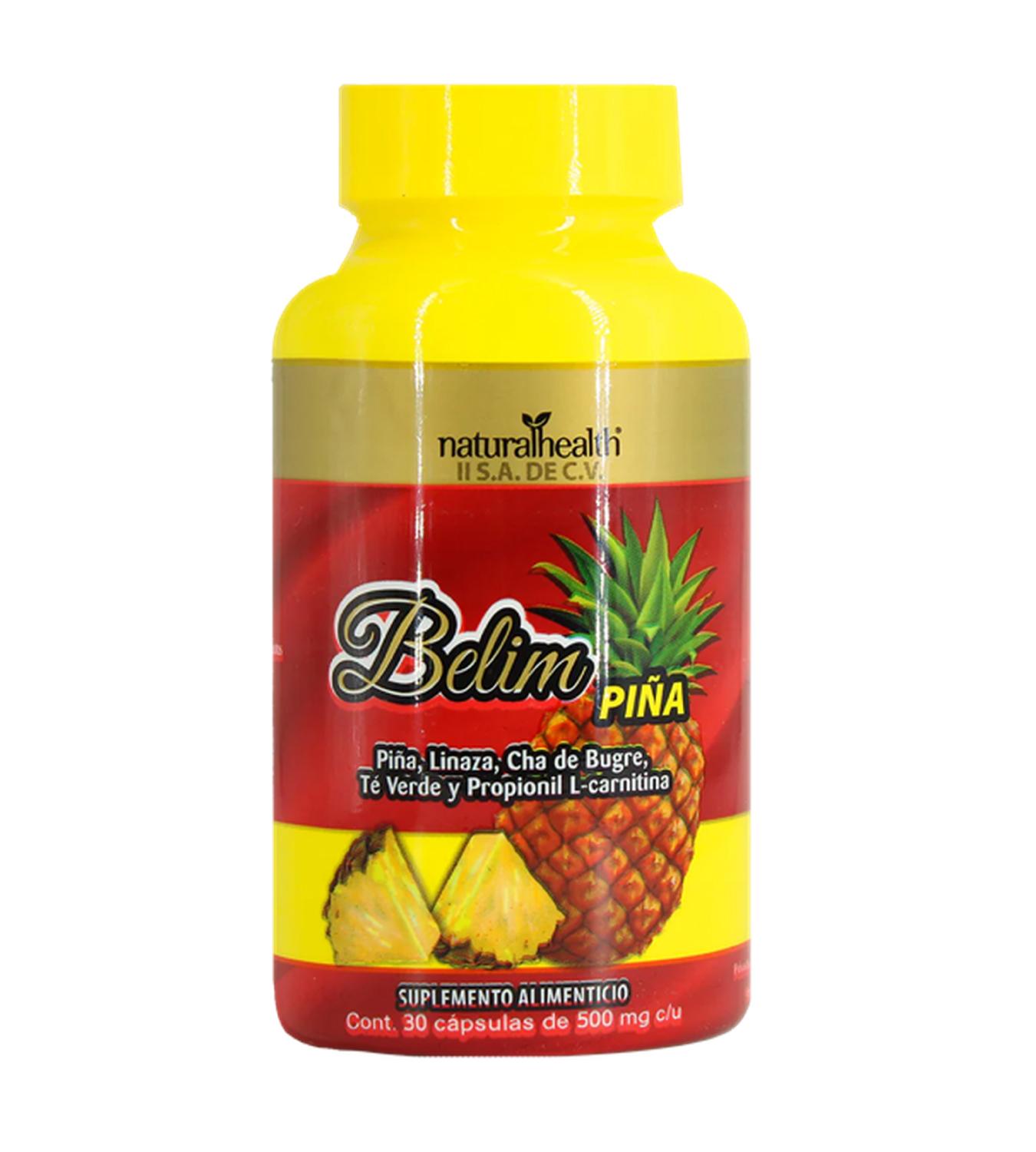 Belim Piña Linaza Propionil L-Carnitina 30 Capsulas Natural Health ...